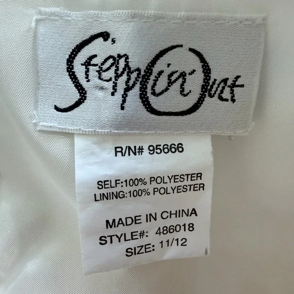 Steppin' Out Dress formal prom wedding homecoming size 11/12 ivory - Picture 2 of 16